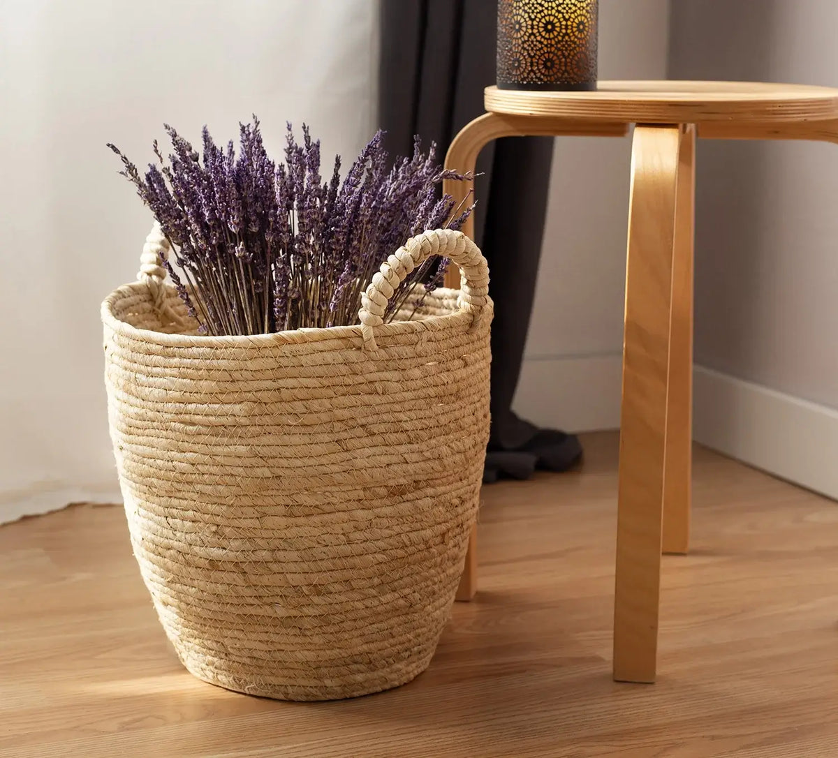 Paniers de rangement naturels