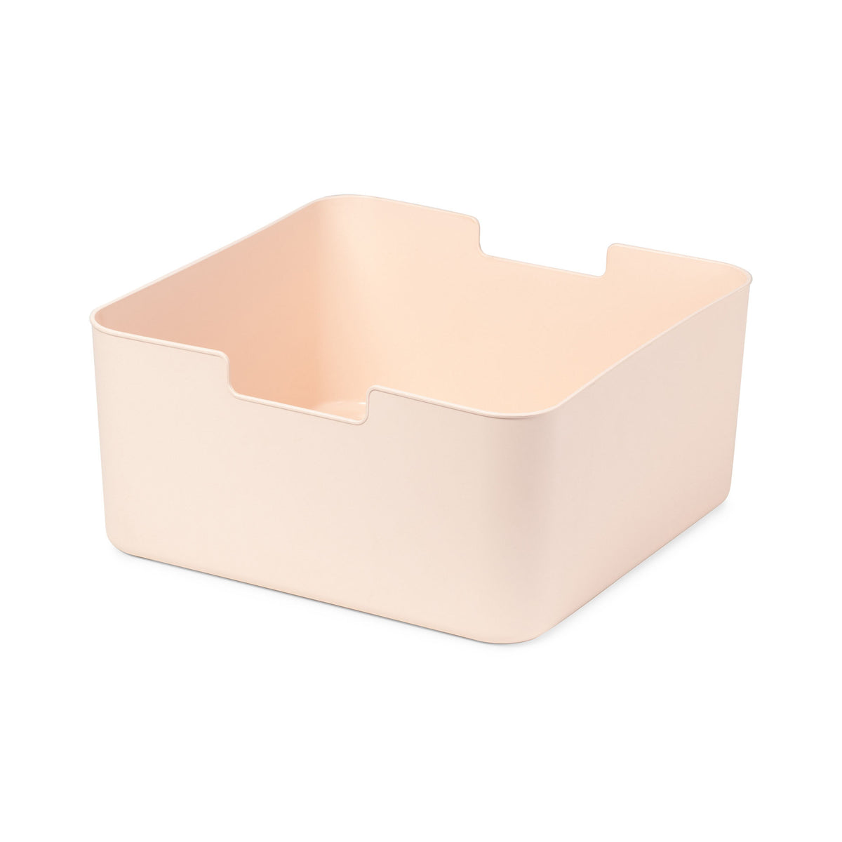 Caisse de rangement rose en fibre de bambou