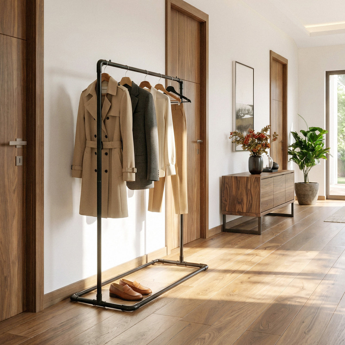 Kazan black clothes rack