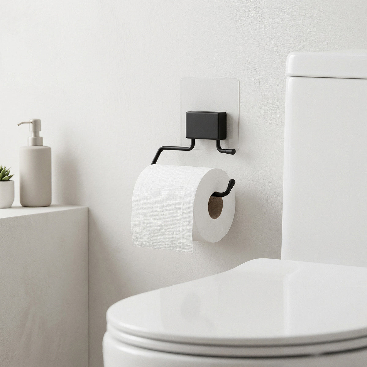 Porte papier toilette auto-adhésif