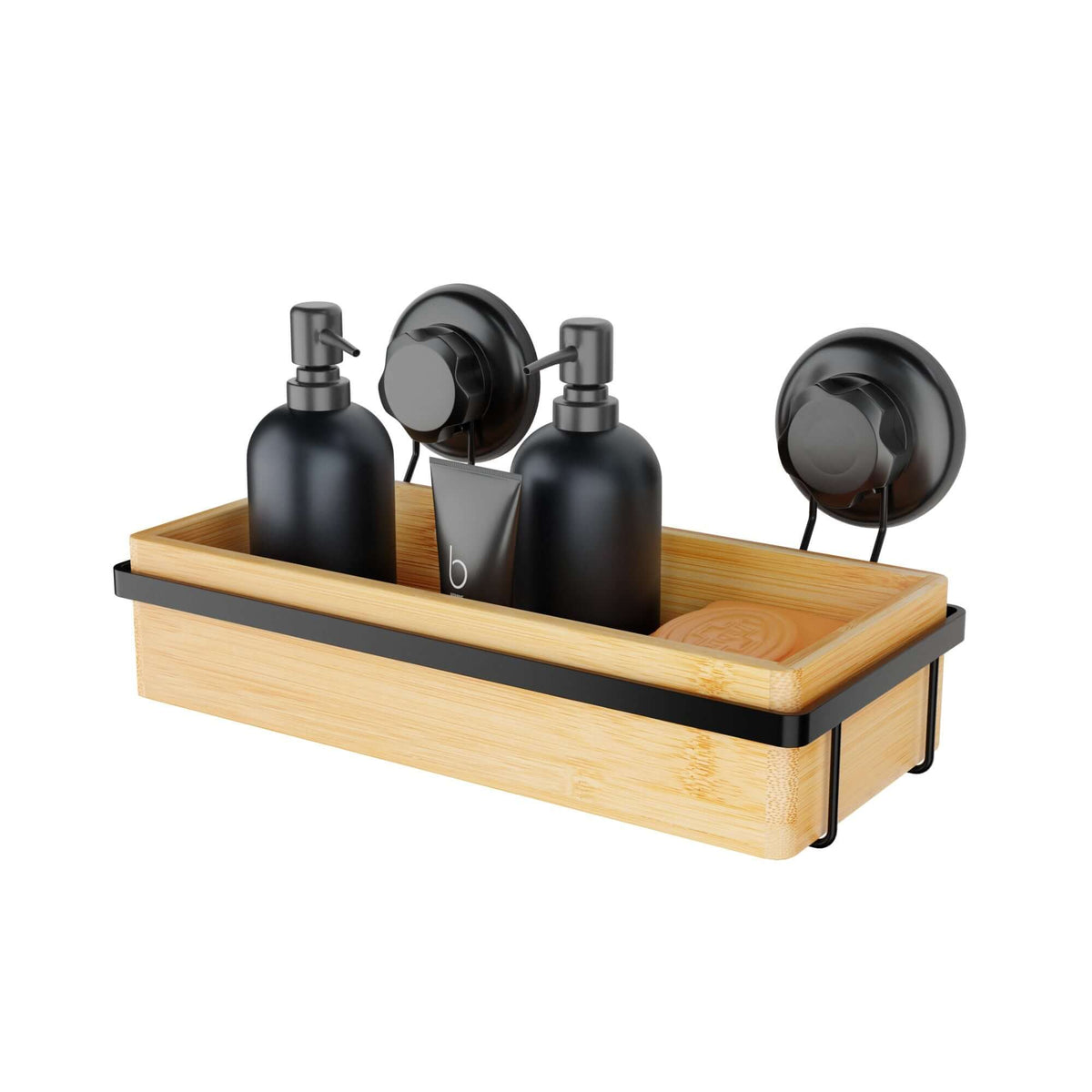 Mensola doccia con ventosa Bestlock Spa nero