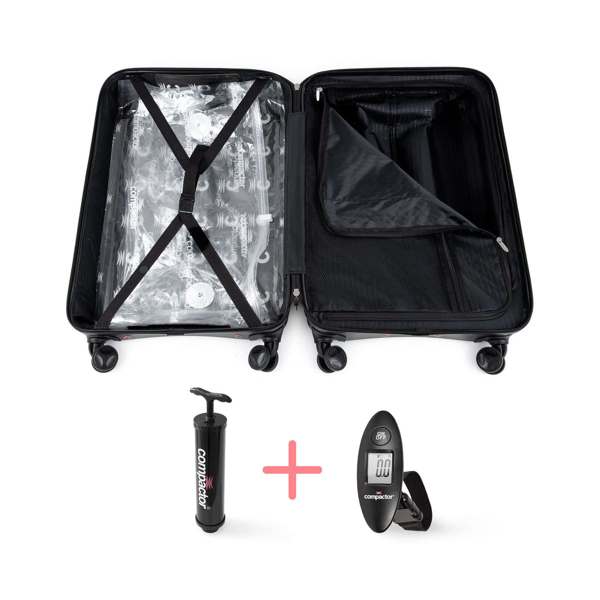 Set of 3 space-saving cabin suitcases - L-XL