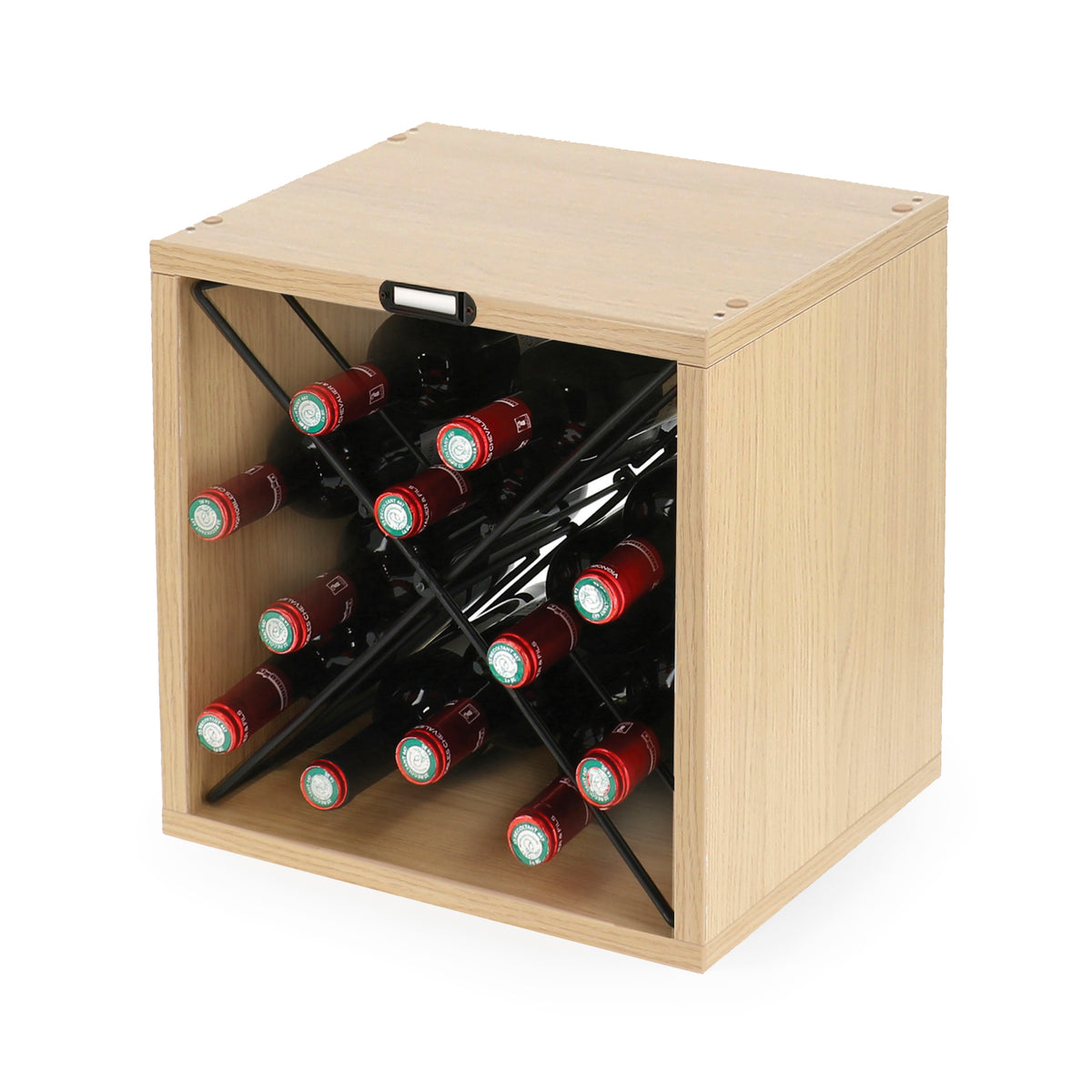 Lot 3 range bouteilles bois et métal