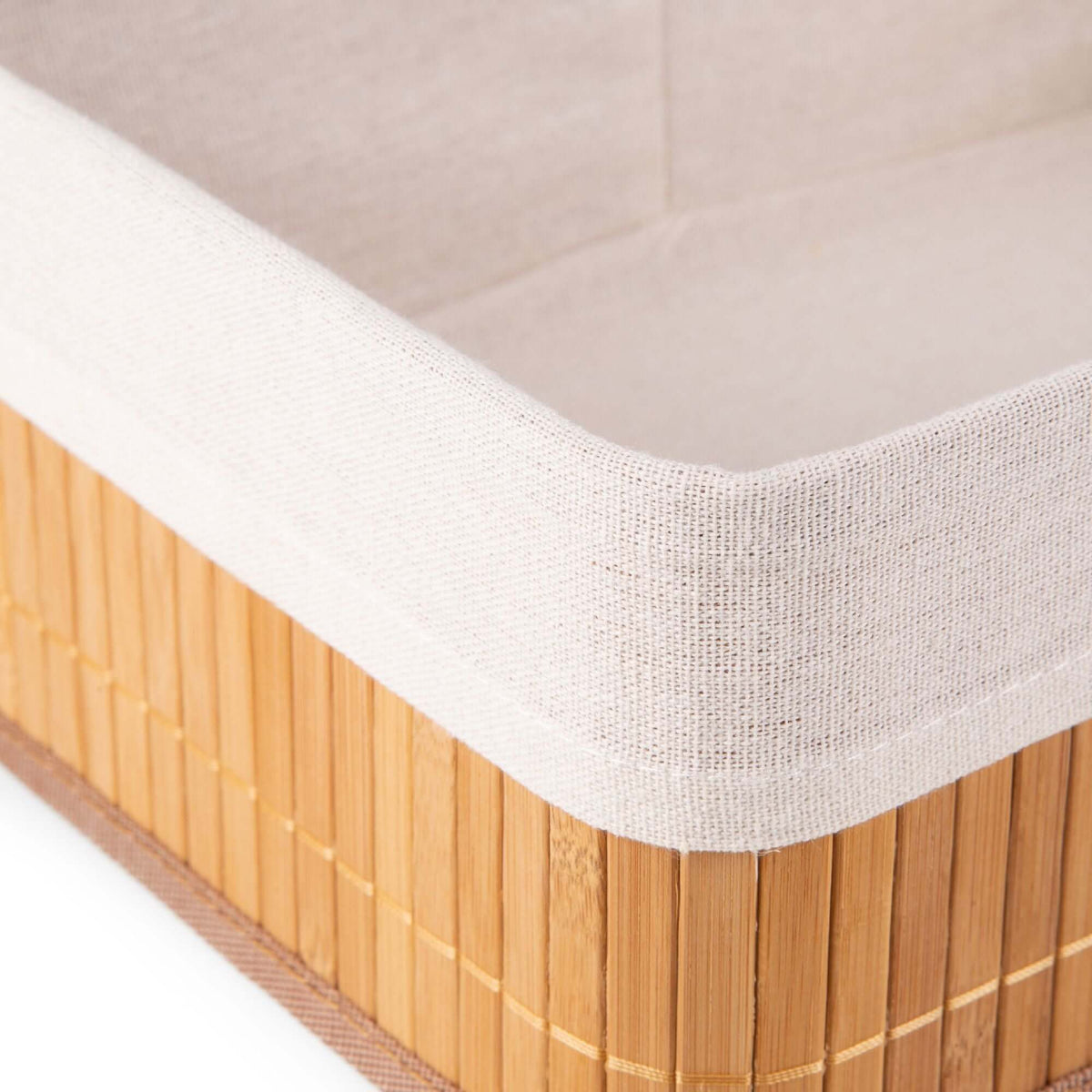 Lot 3 paniers rangement bambou