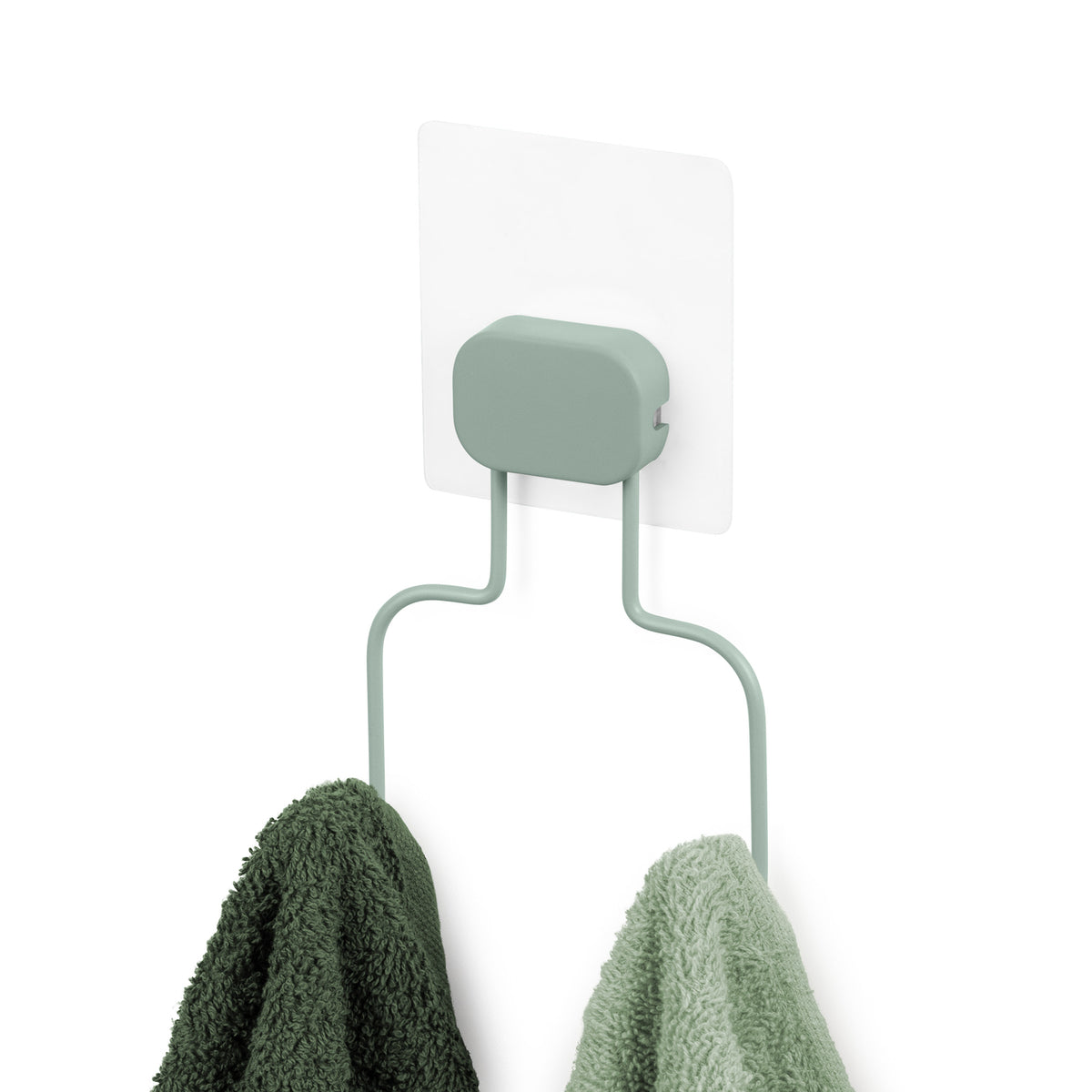 Double crochet auto-adhésif vert
