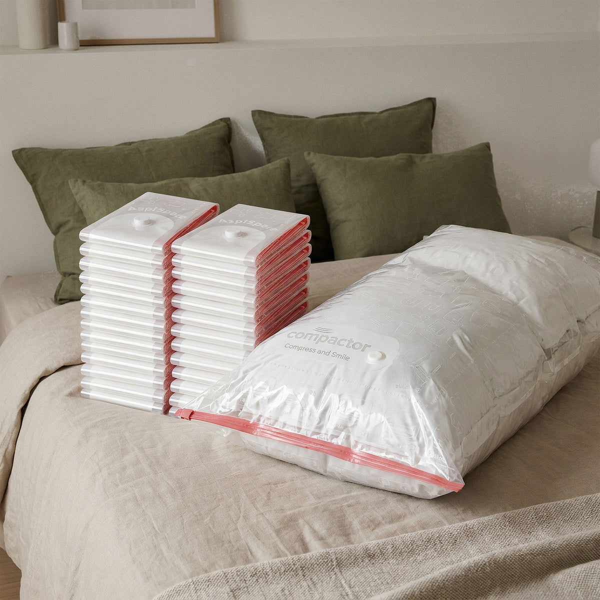 Lot 24 sacs rangement sous vide Aspispace XL