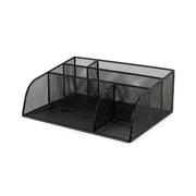 Organizzatore da scrivania Wayne in metallo e plastica nera