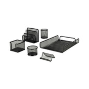 Set di 6 organizer da scrivania Wayne Nero