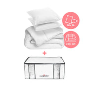 Pack couette 220x240 + 2 oreillers + housse sous vide XXL