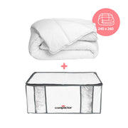 Pack couette 260x240 cm + housse rangement sous vide XXL