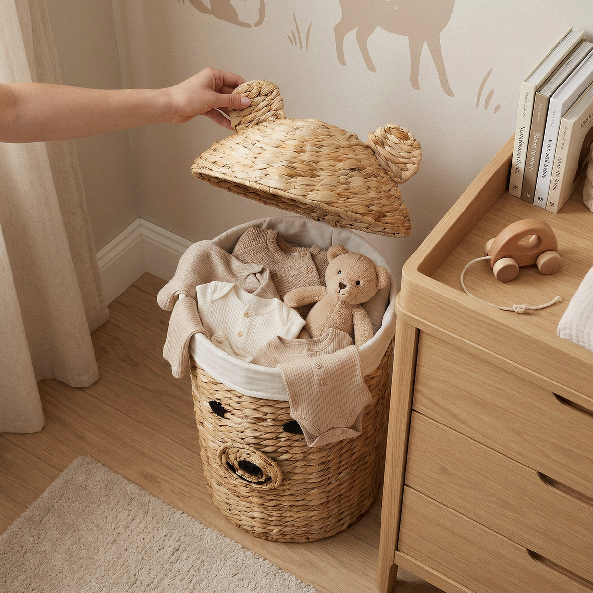 Grand panier de rangement enfant Ours
