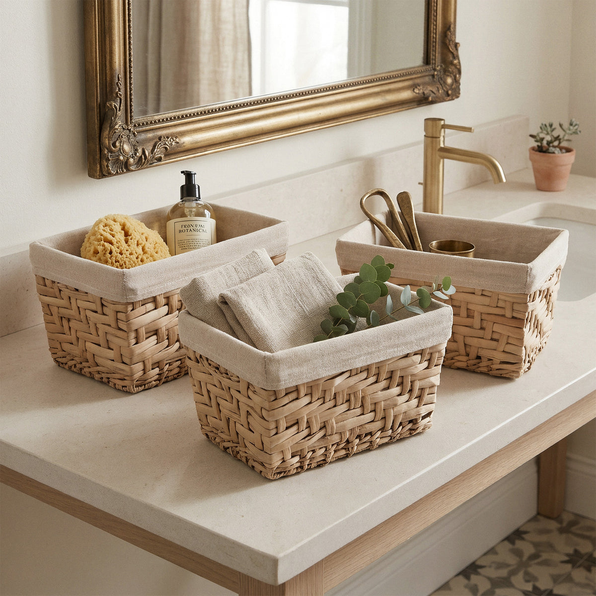 Lot 3 paniers de rangement taille S