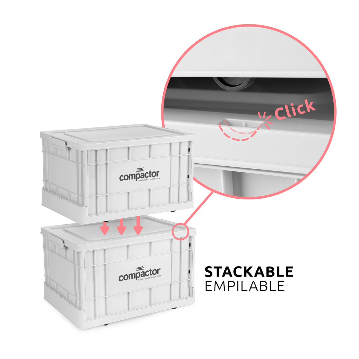 Lote de 3 cajas de almacenamiento al vacío XL plegables Optibox