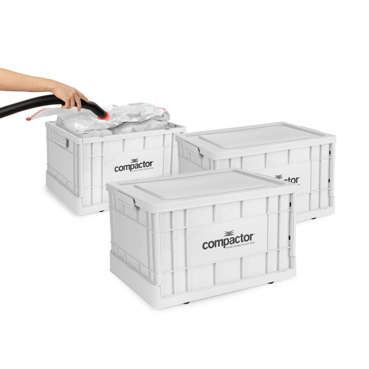 Lote de 3 cajas de almacenamiento al vacío XL plegables Optibox