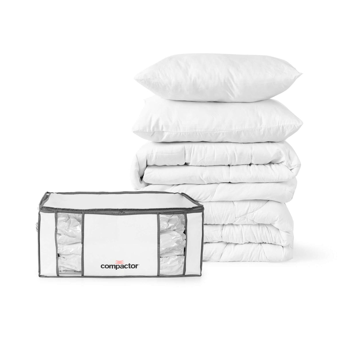Lot 3 housses rangement sous vide XXL+M blanc