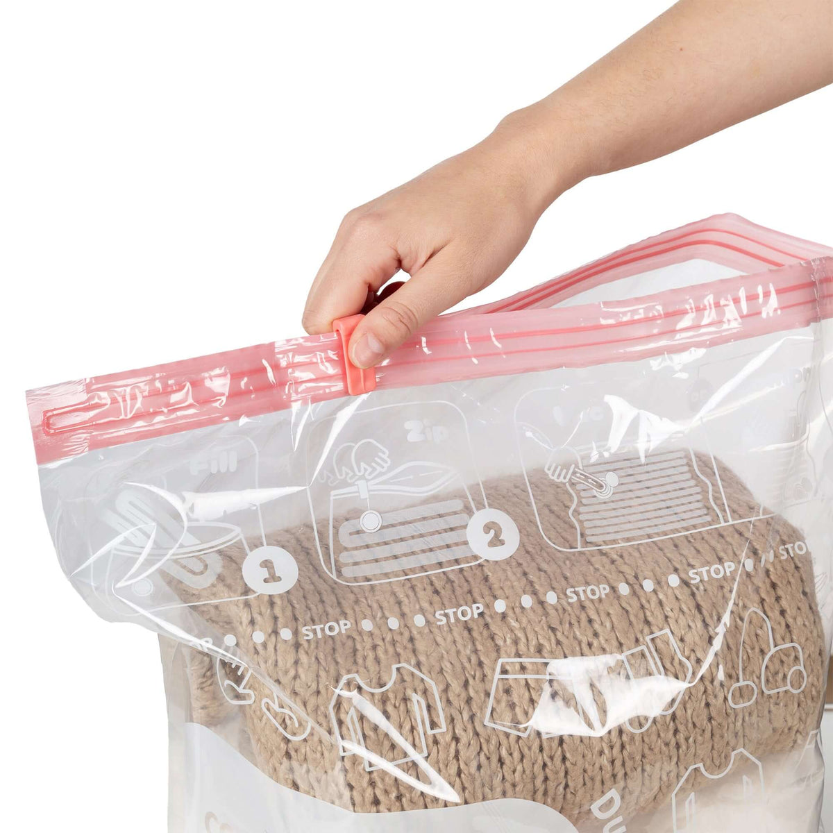 Compactor Clear Compact Express Bolsa de almacenamiento al vacío manual