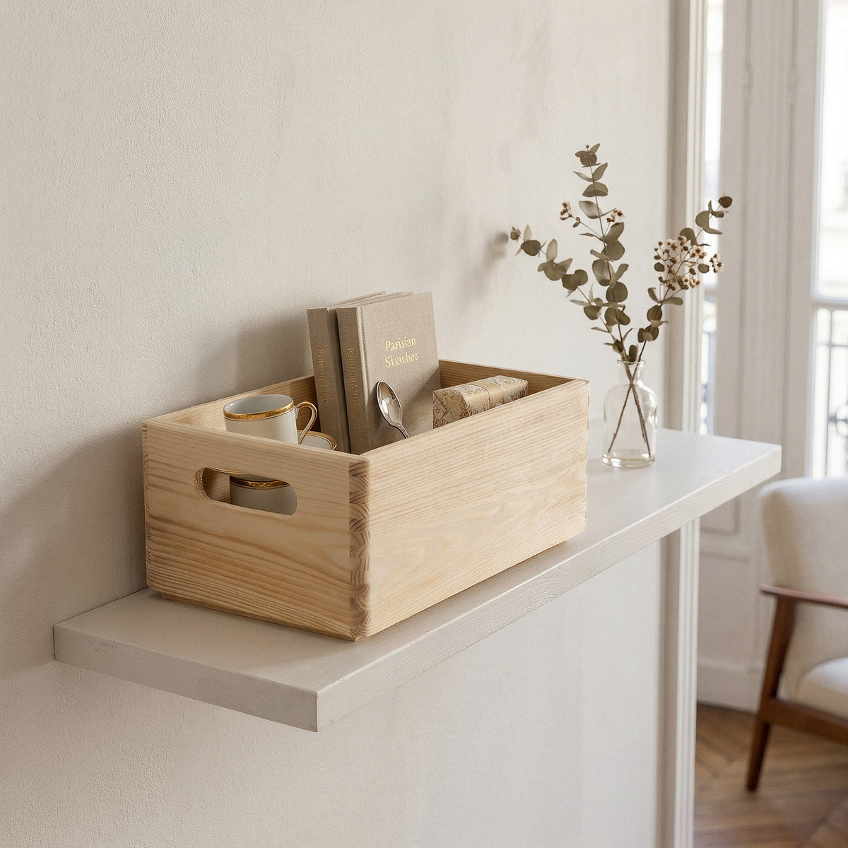 Caisse de rangement en bois Skyr S