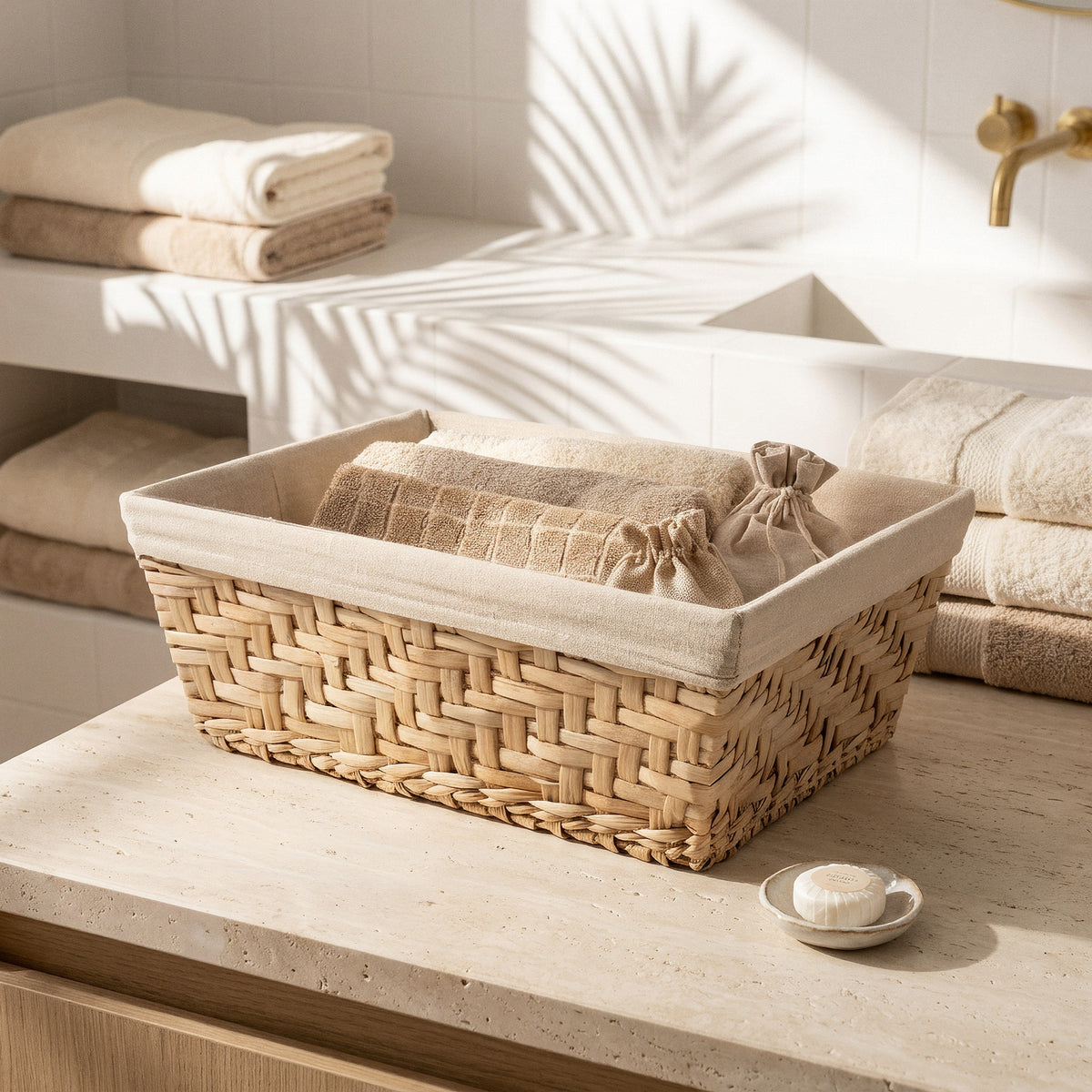 Panier de rangement naturel taille L