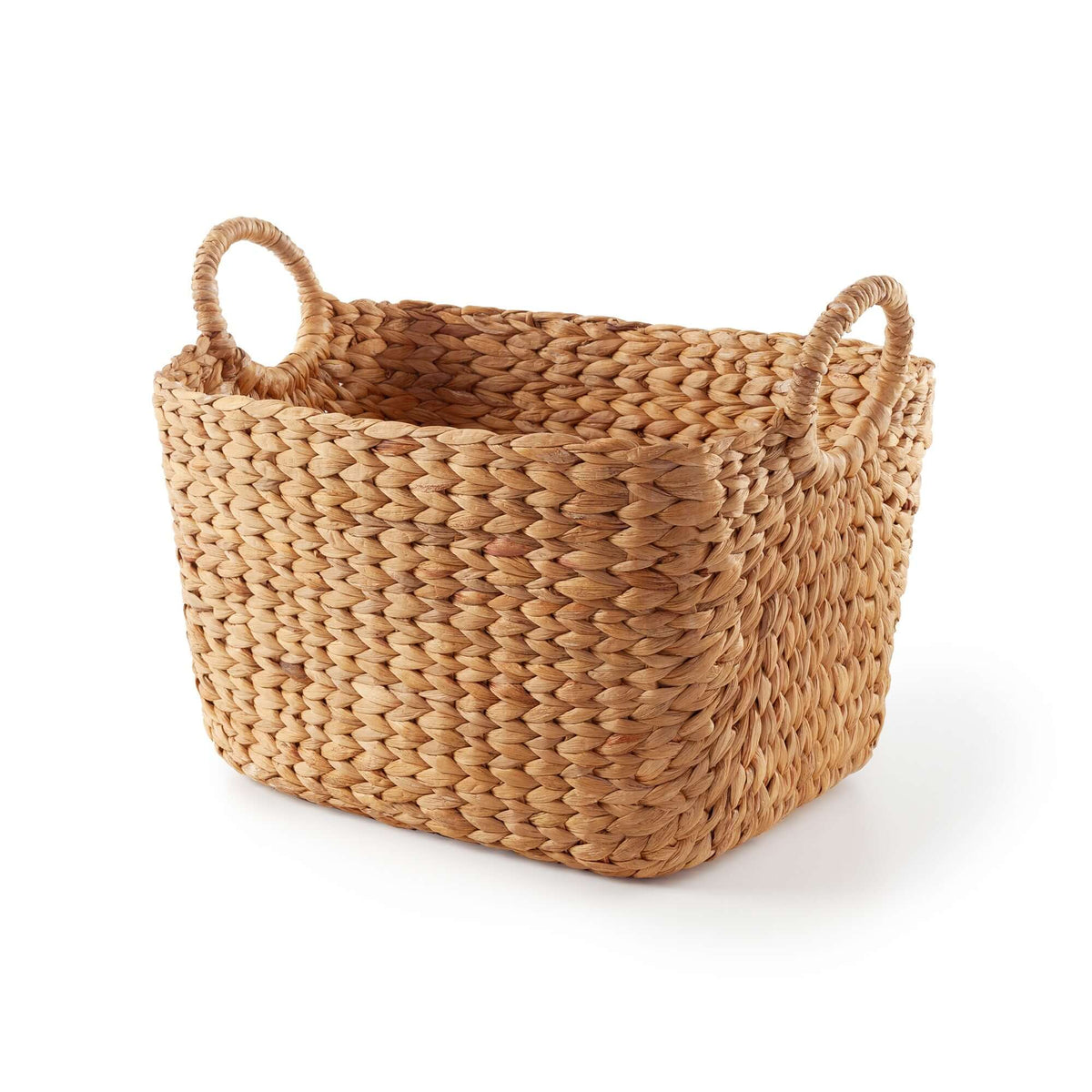 Panier de rangement en jacinthe d’eau tressée Caracas