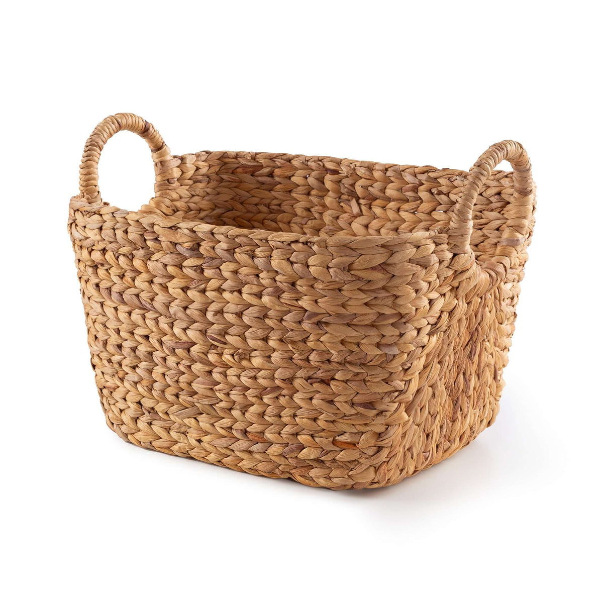 Panier de rangement en jacinthe d’eau tressée Caracas