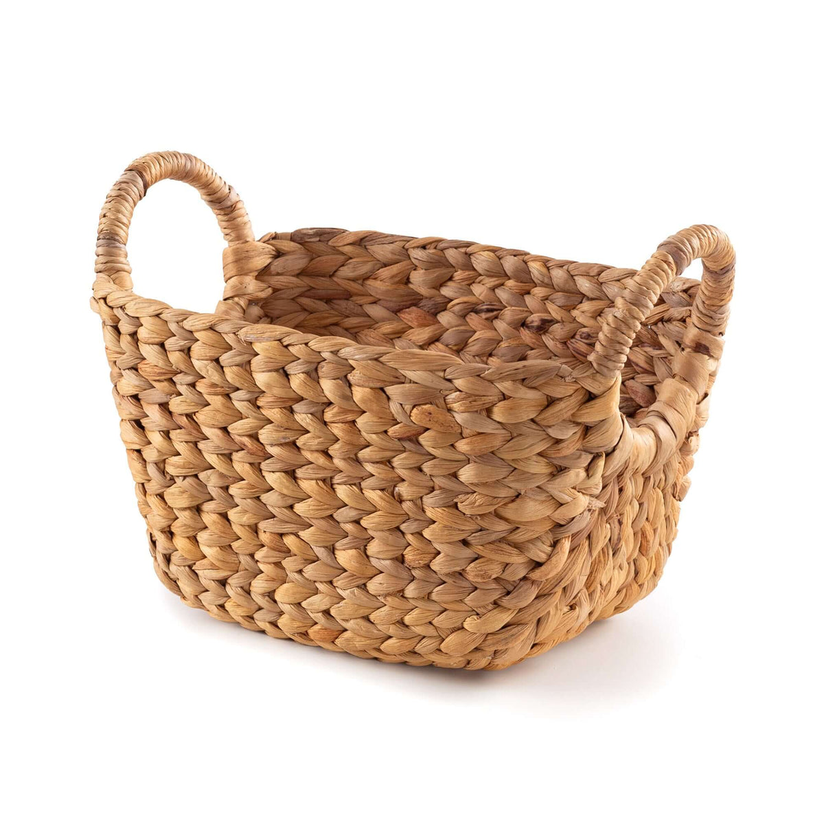 Panier de rangement en jacinthe d’eau tressée Caracas