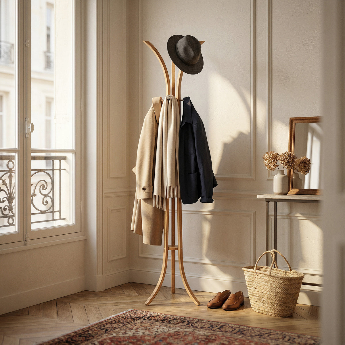 Porte-manteau en bambou Marcus