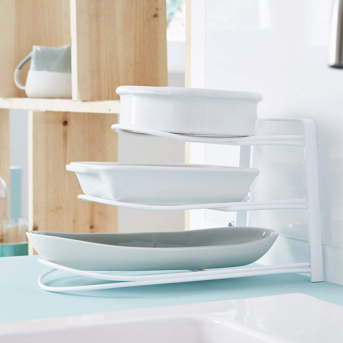 Organizzatore da cucina per piatti Perth in metallo