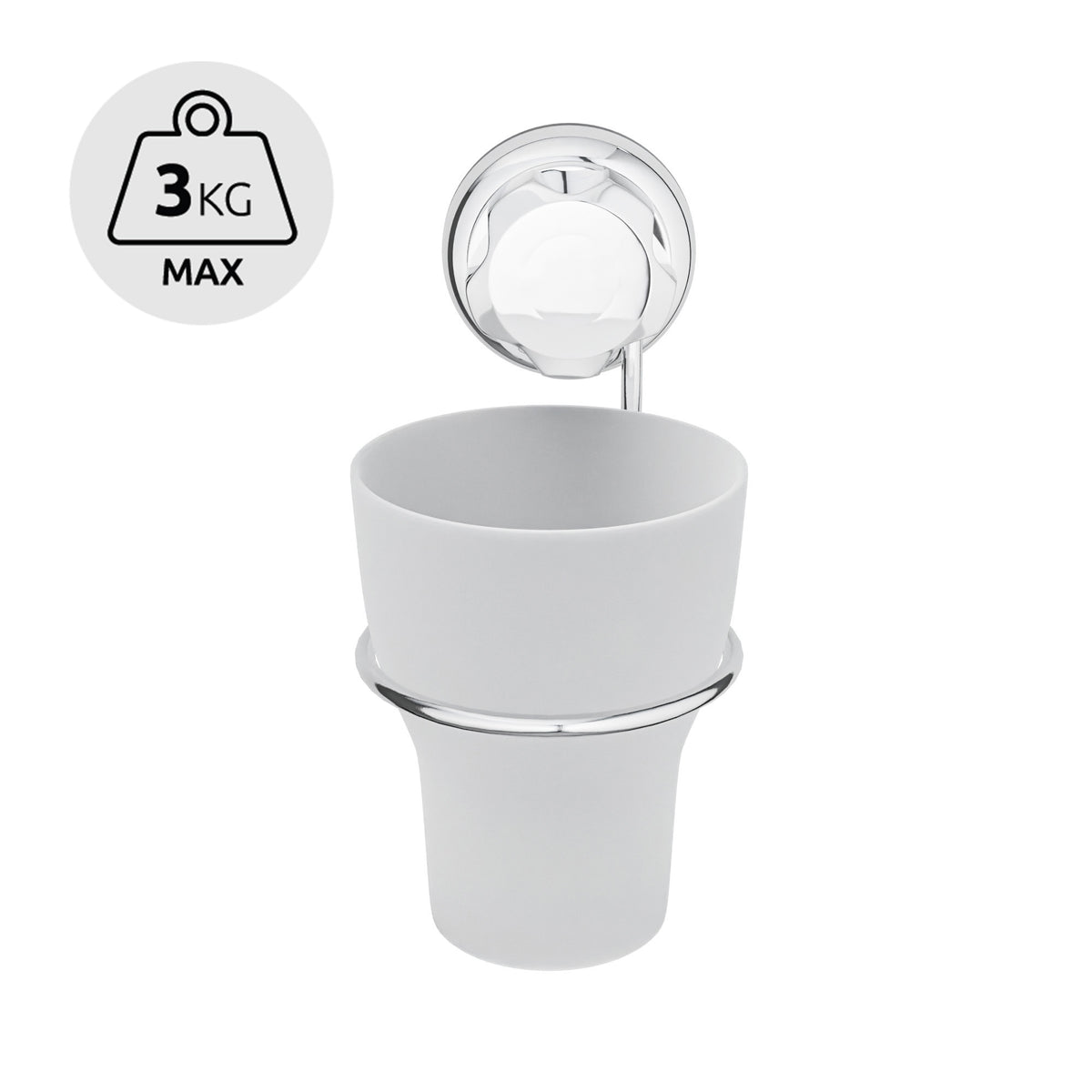 Portacepillos de dientes con ventosa cromado Bestlock
