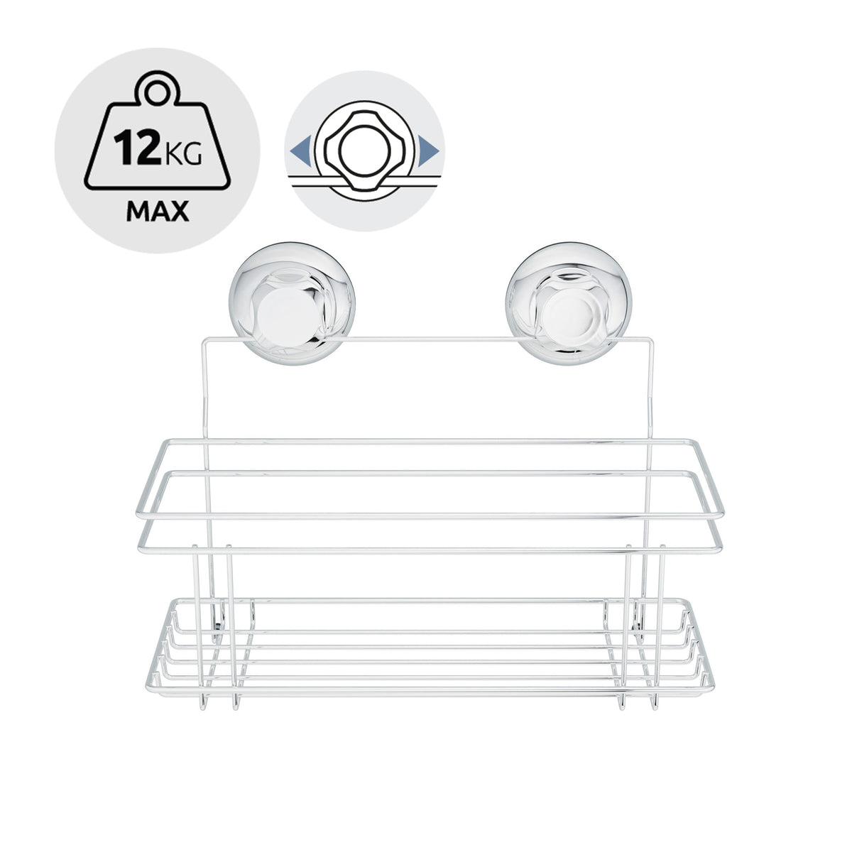 Etagère de douche ventouses auto-adhésives