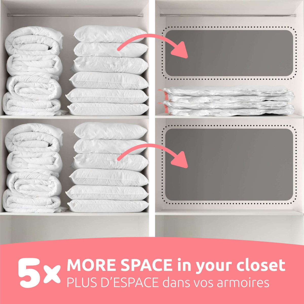 Lot 2 sacs rangement sous vide Aspispace
