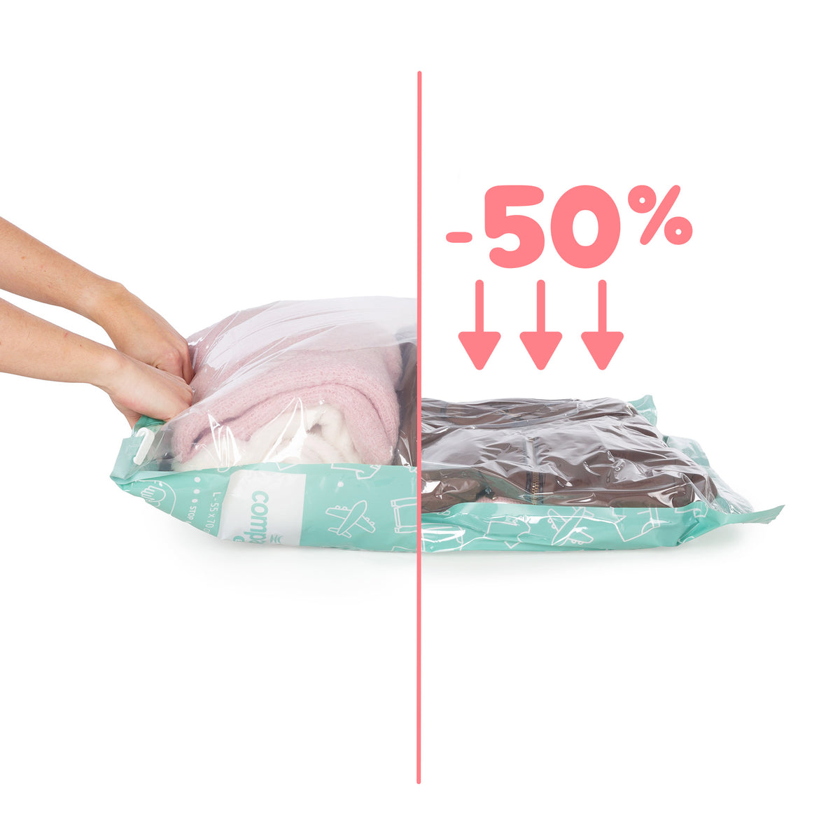 Lot 6 sacs sous vide de voyage Roll-up