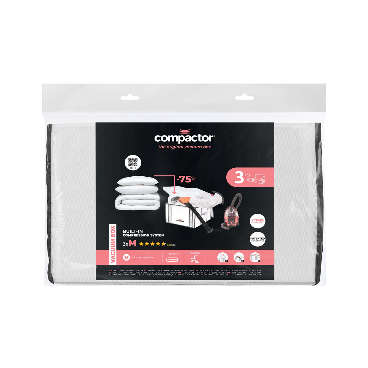 Lot 3 housses rangement sous vide M