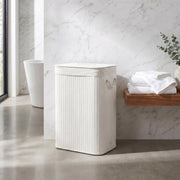Panier à linge bambou blanc