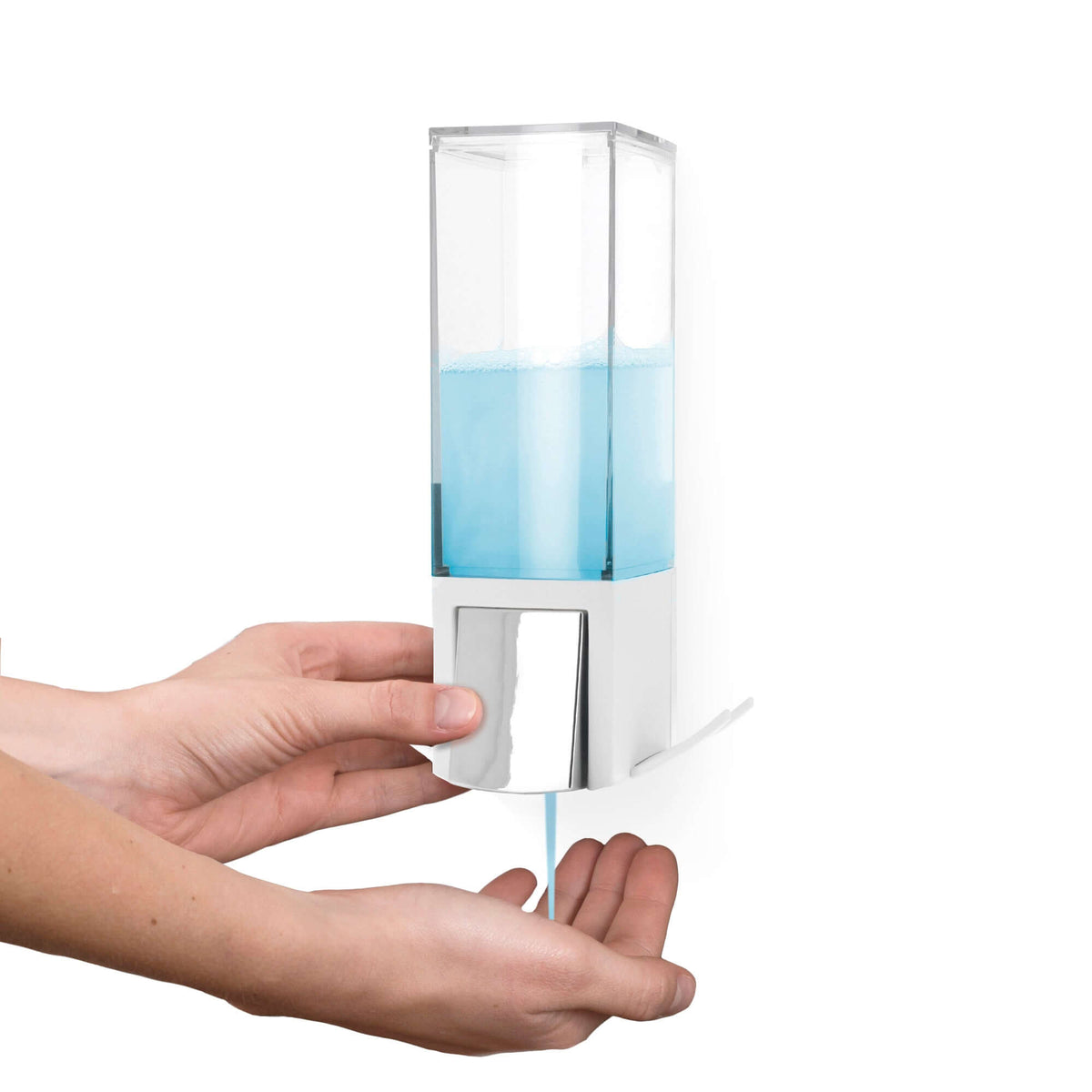 Dispenser di sapone a muro ricaricabile bianco