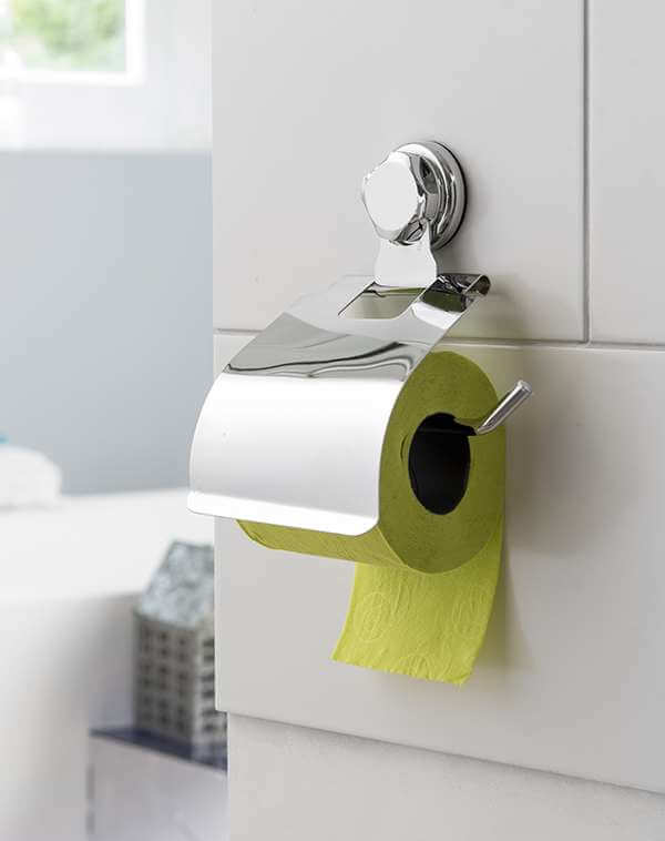Porte papier toilette ventouse auto-adhésive