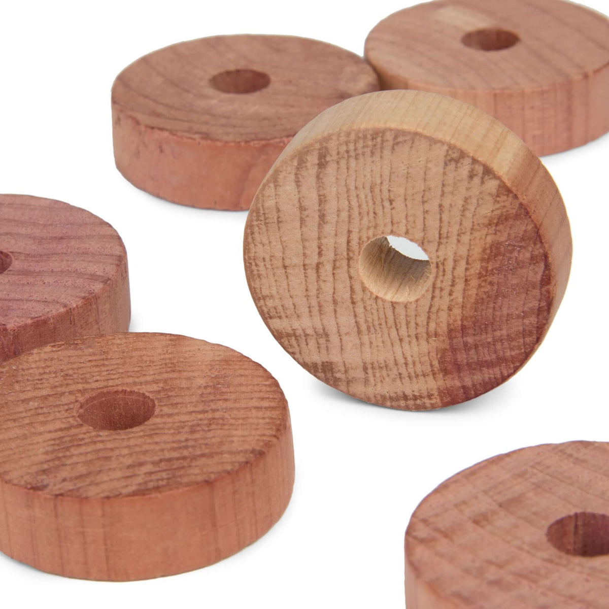 Juego de 6 anillos de cedro a prueba de polillas