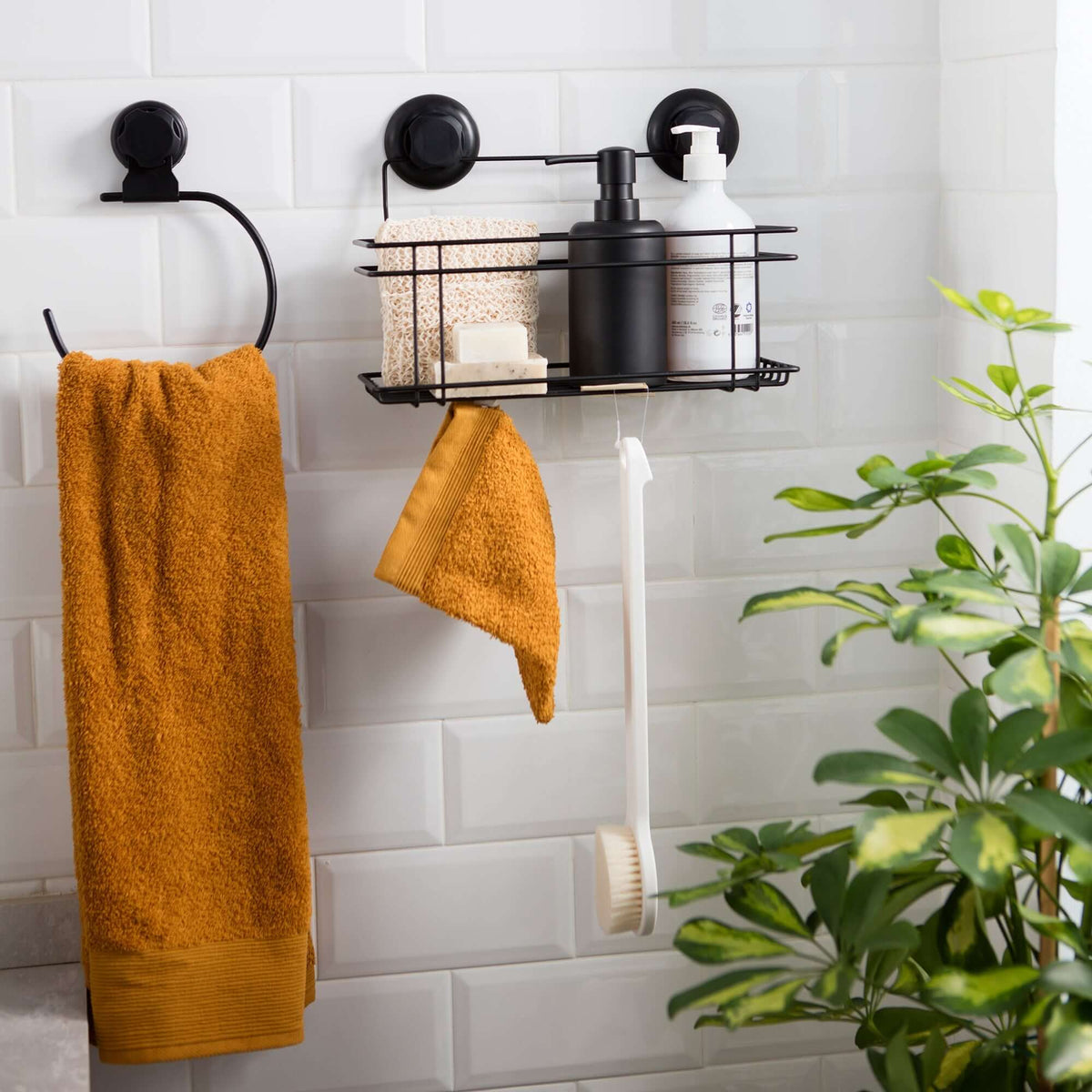 Etagère de douche ventouses auto-adhésives