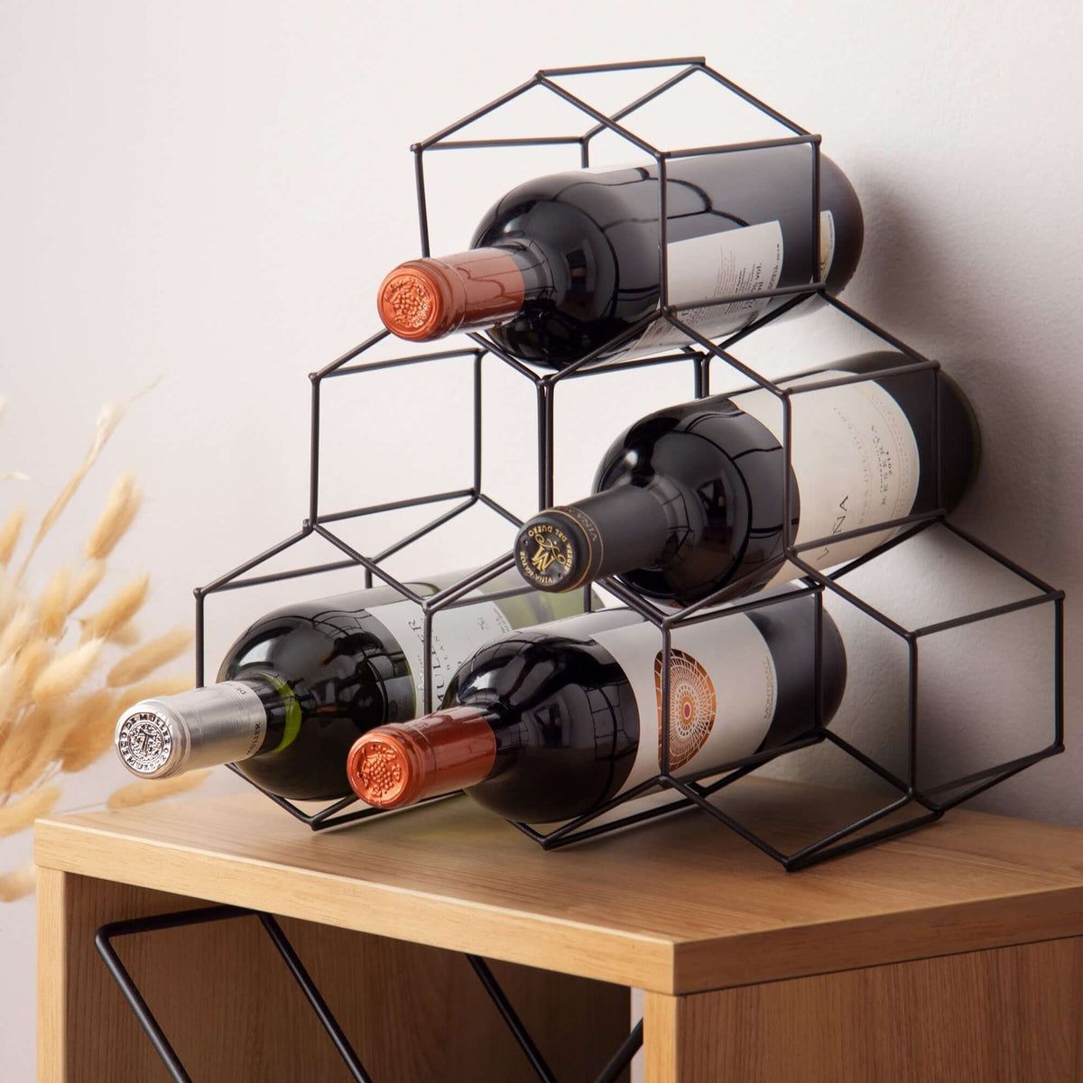 Range bouteilles en métal Hexa