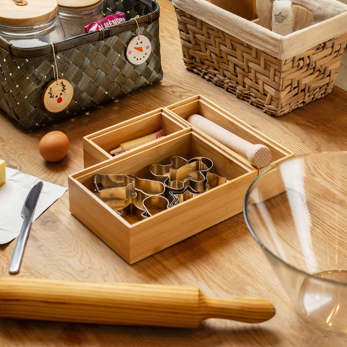 Osaka S bamboo storage box