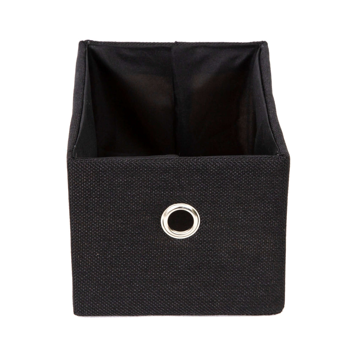 Panier de rangement doublé tissu York noir