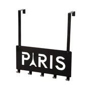 Gancio da porta in metallo Paris nero