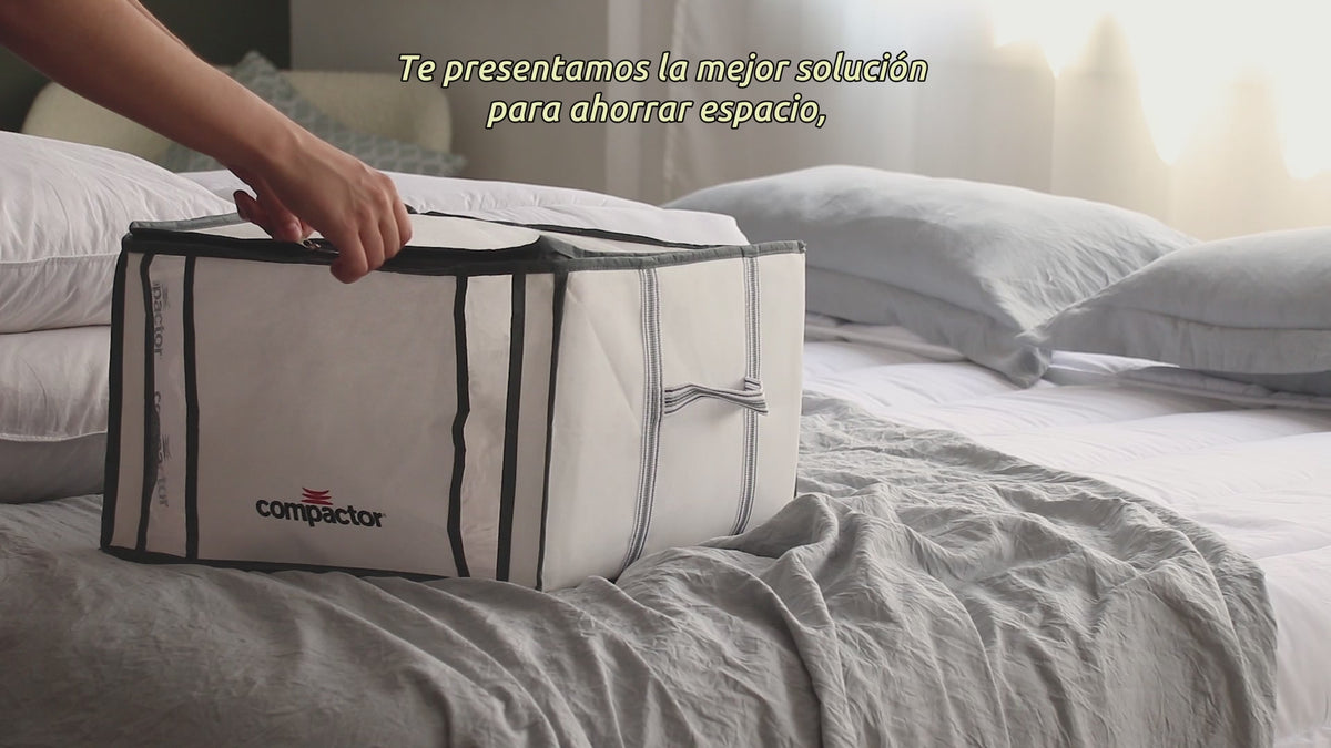 Charger la vidéo : Lot 3 housses rangement sous vide L