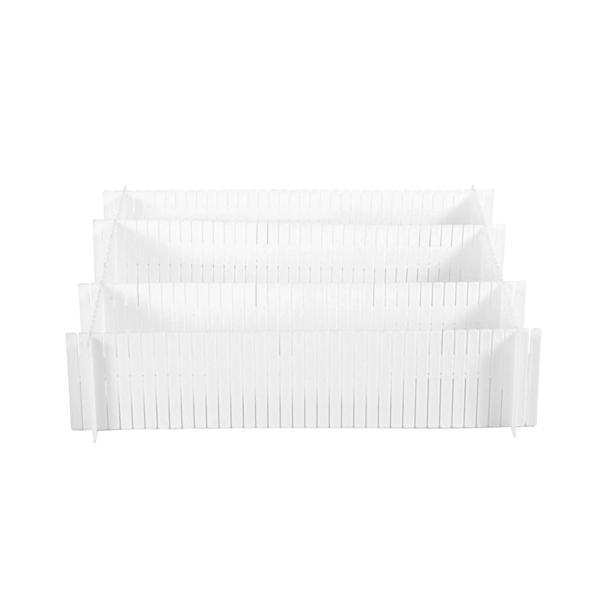 Juego de 12 placas regulables para organizar cajones blancos Free