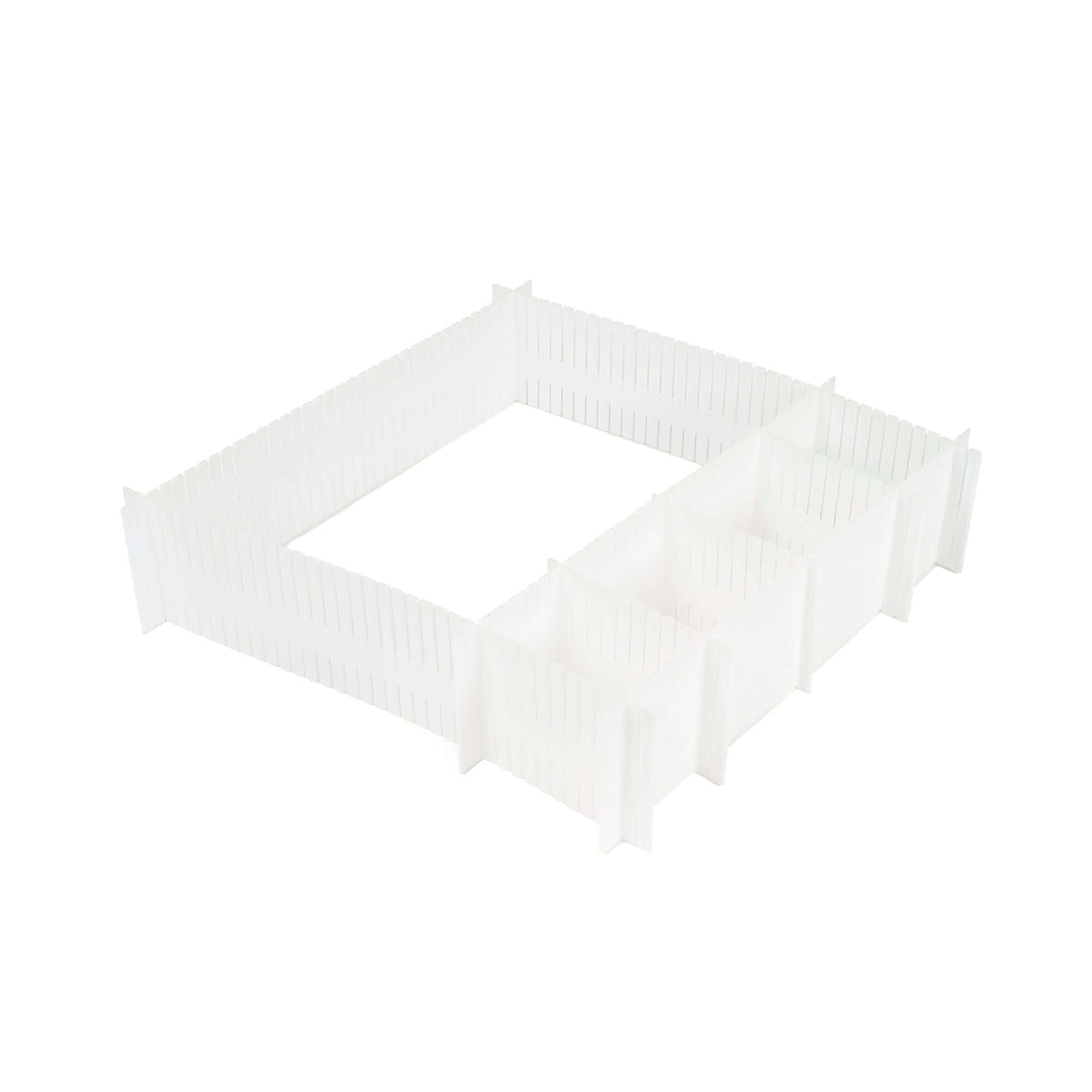 Juego de 12 placas regulables para organizar cajones blancos Free