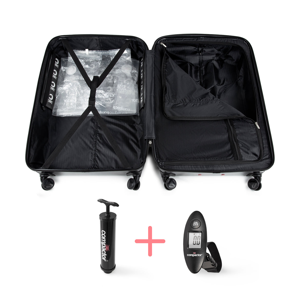 Valise gain de place XL + pèse valise + pompe manuelle