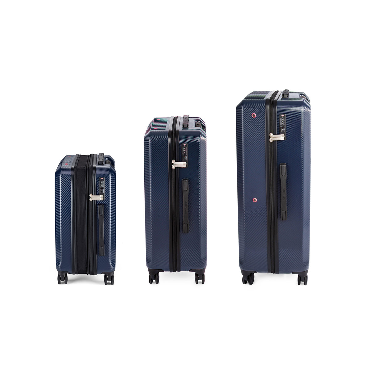 Set of 3 space-saving cabin suitcases - L-XL