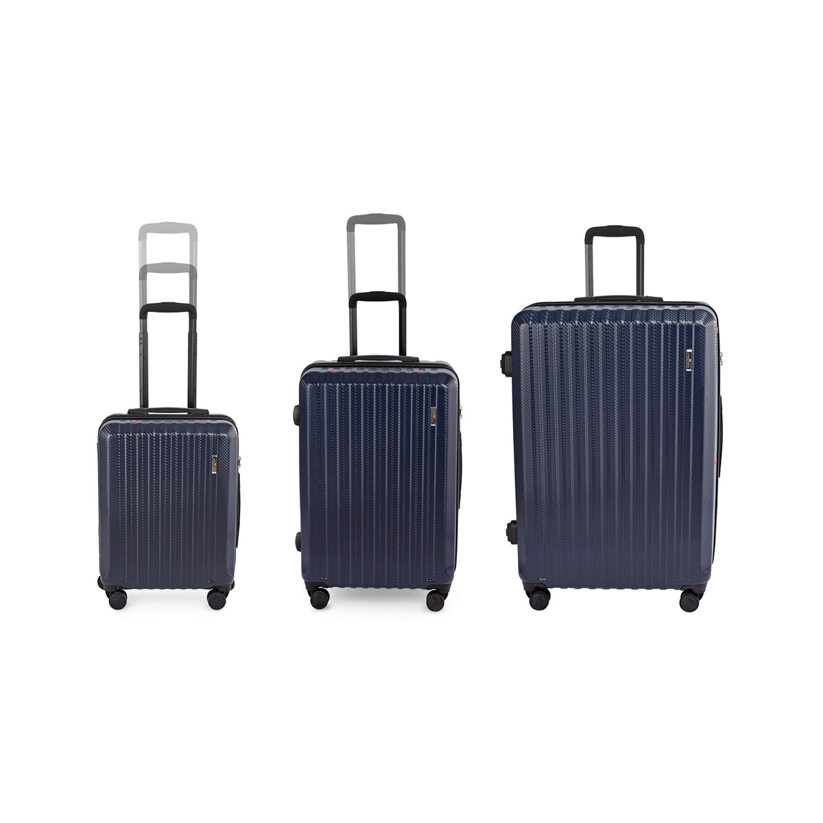 Set of 3 space-saving cabin suitcases - L-XL