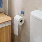 Porte papier toilette auto-adhésif bleu