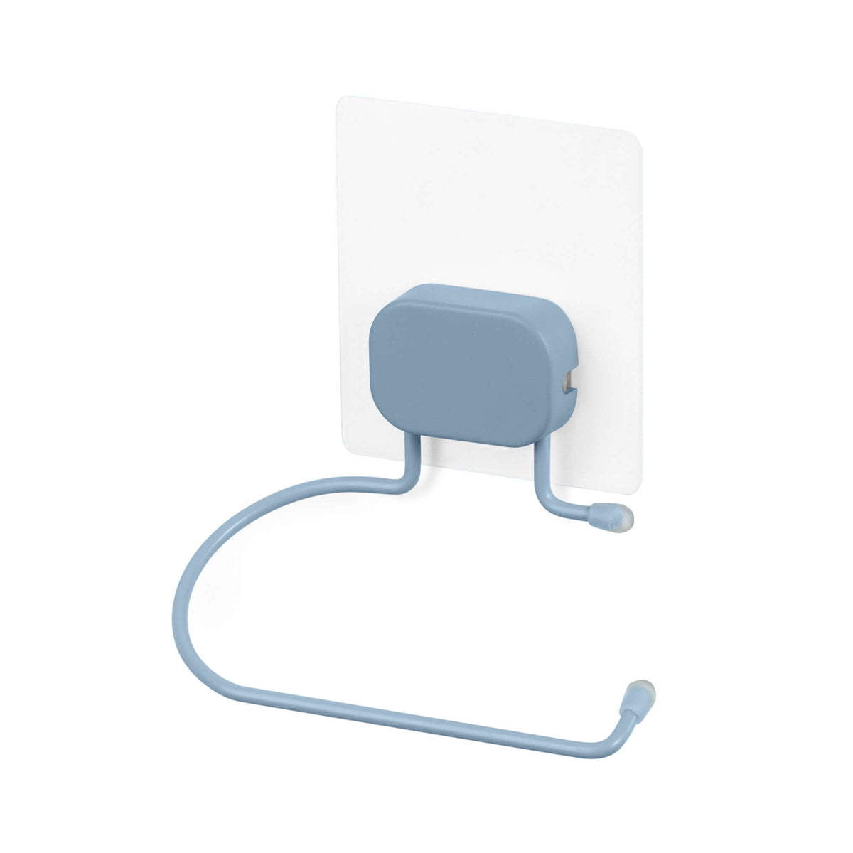 Porte papier toilette auto-adhésif bleu