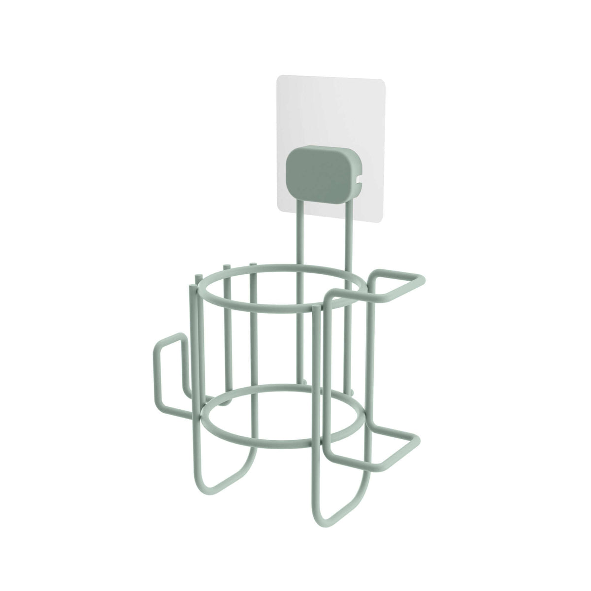 Porte sèche-cheveux auto-adhésif vert